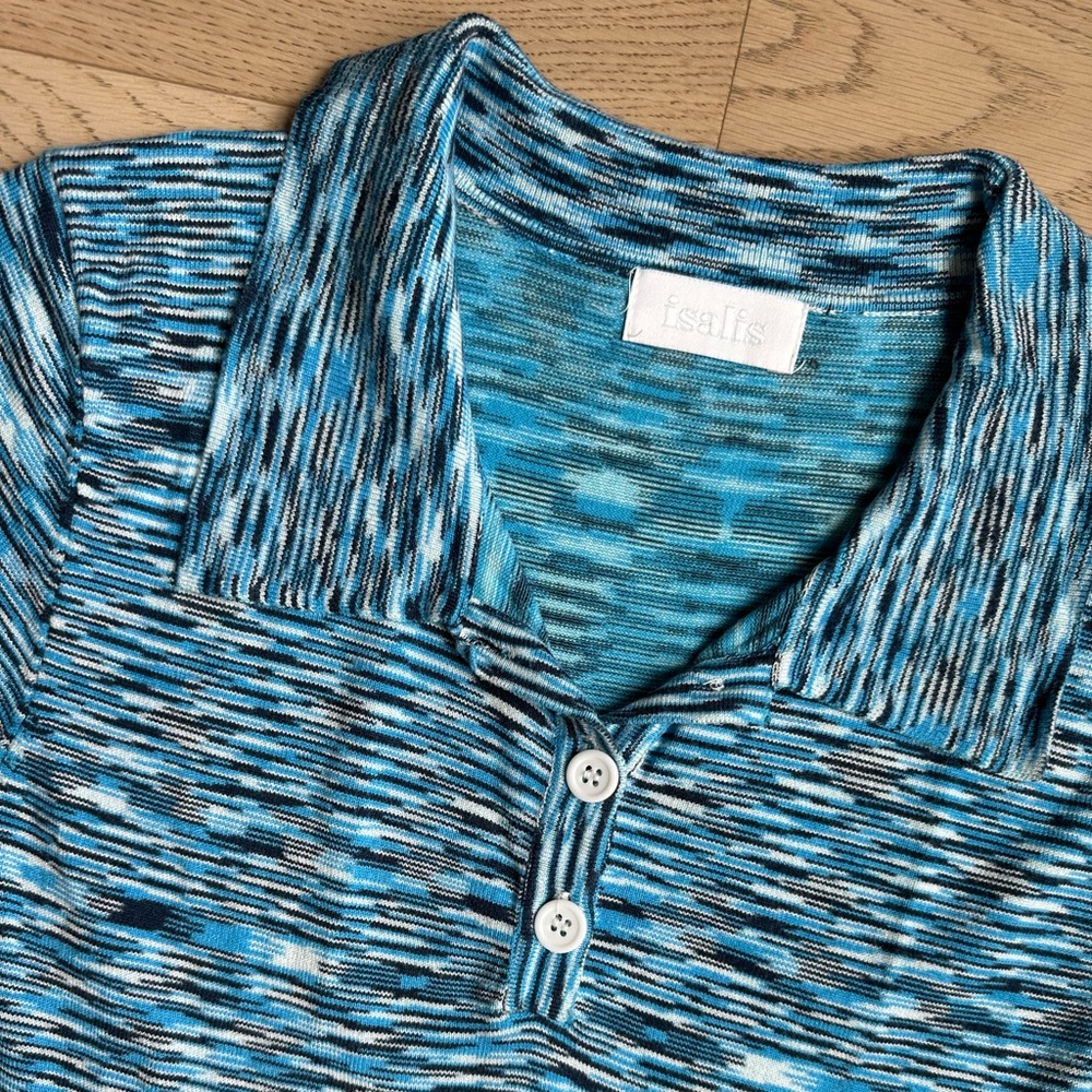 Isalis blue short-sleeve dress, size S. - Picture 4 of 7